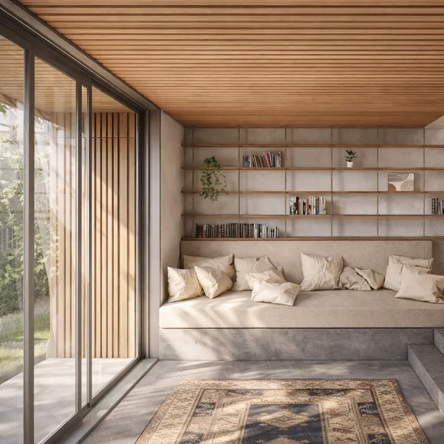 Jardin intérieur — agrandissement d’un bigénérationnel, Montréal